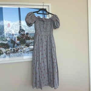 R Vivimos Blue and Pink floral dress NWOT